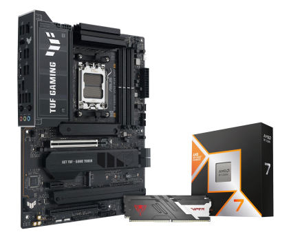 Zestaw podzespołów ASUS TUF GAMING X870E-PLUS WIFI7I+Ryzen9 9950X3D+32GB(2x16GB)6000